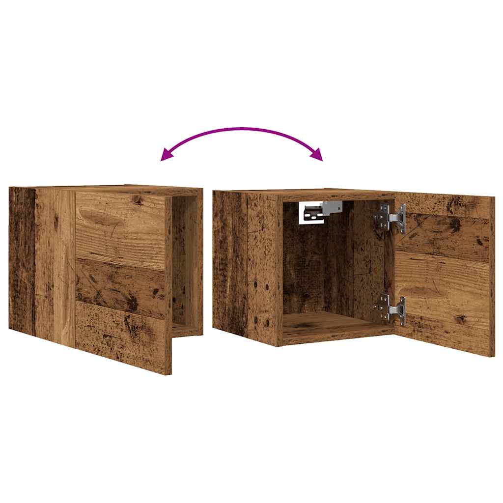 vidaXL Wall Mounted TV Cabinet Old Wood 30.5x30x30 cm