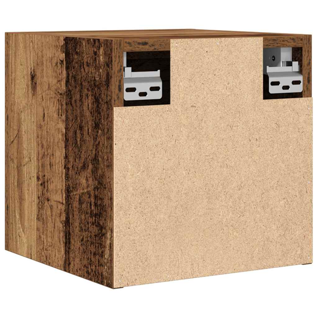 vidaXL Wall Mounted TV Cabinet 2 pcs Old Wood 30.5x30x30 cm