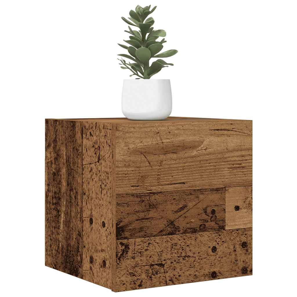 vidaXL Wall Mounted TV Cabinet 2 pcs Old Wood 30.5x30x30 cm