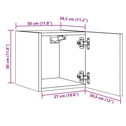 vidaXL Wall Mounted TV Cabinet Artisan Oak 30,5x30x30 cm