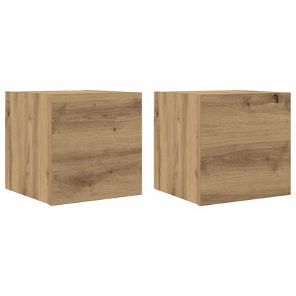 vidaXL Wall Mounted TV Cabinet 2 pcs Artisan Oak 30.5x30x30 cm