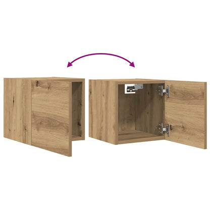 vidaXL Wall Mounted TV Cabinet 2 pcs Artisan Oak 30.5x30x30 cm