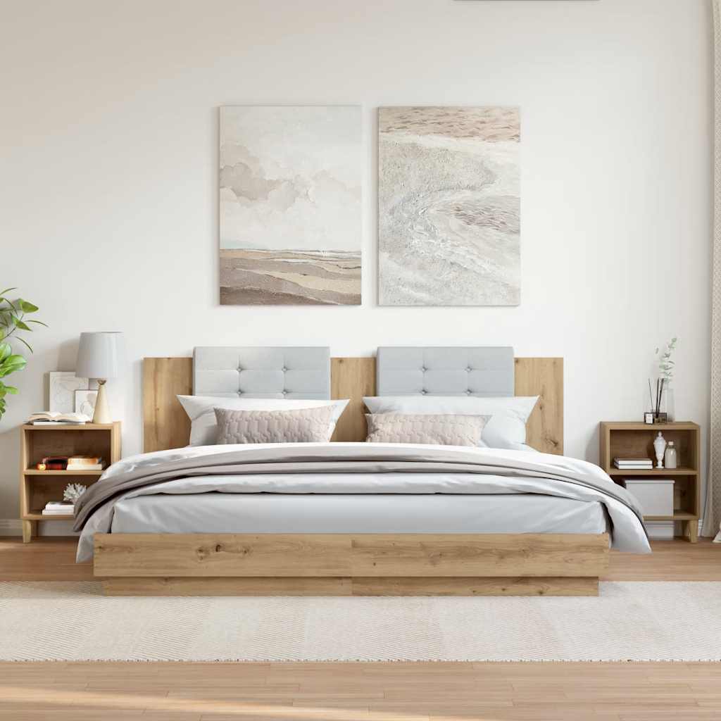 vidaXL Bedside Cabinets 2 pcs Artisan Oak 40x30x50 cm Engineered Wood
