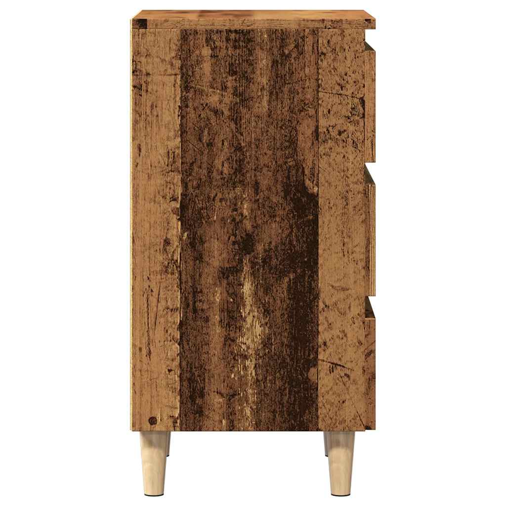 vidaXL Bedside Cabinet Old Wood 40x35x69 cm Engineered Wood