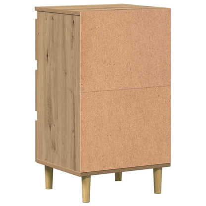 vidaXL Bedside Cabinet Artisan Oak 40x35x69 cm Engineered Wood