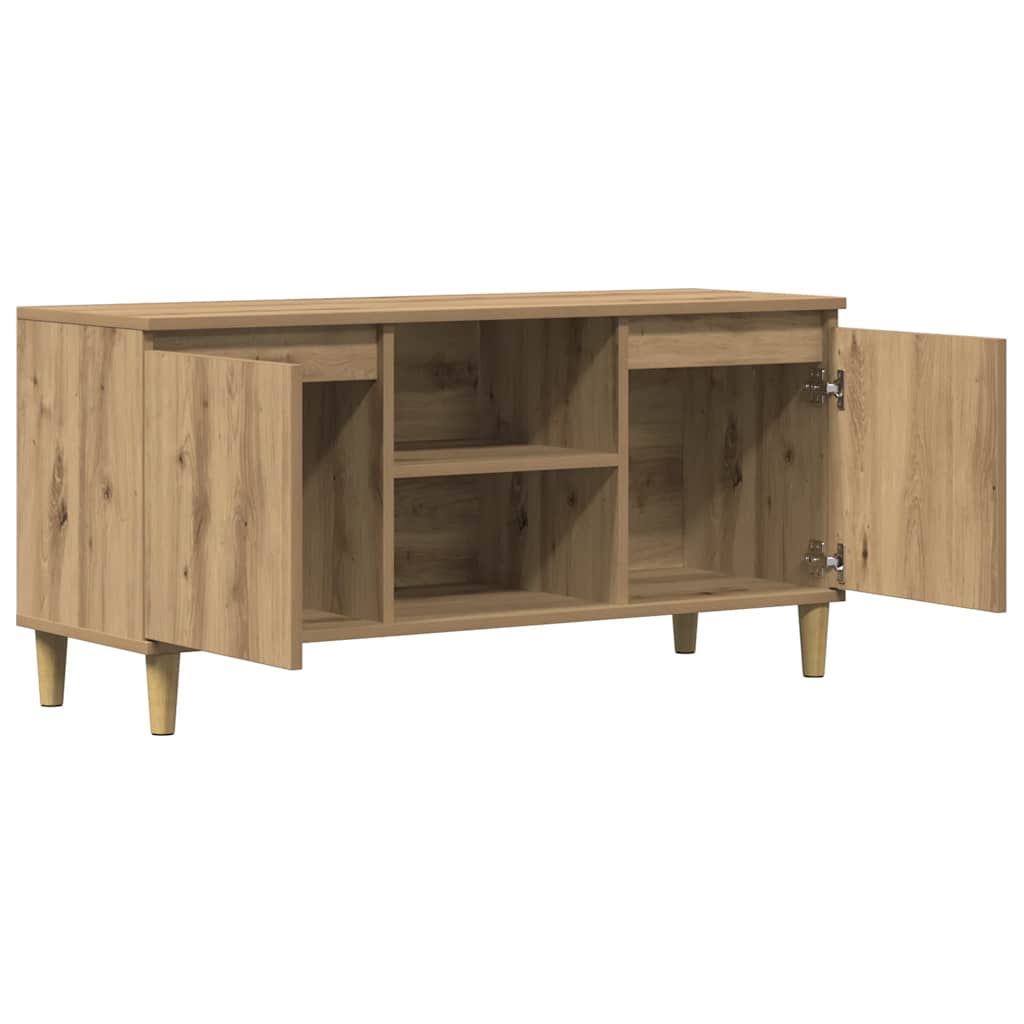 vidaXL TV Cabinet Artisan Oak 102x35x50 cm Engineered Wood