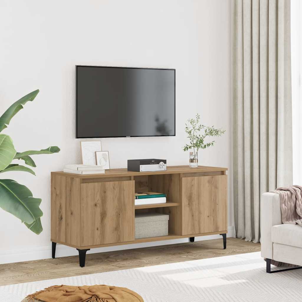 vidaXL TV Cabinet Artisan Oak 102x35x50 cm Engineered Wood