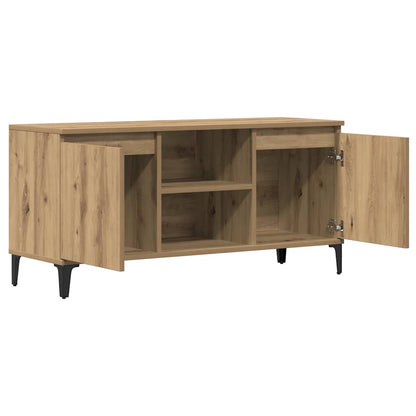 vidaXL TV Cabinet Artisan Oak 102x35x50 cm Engineered Wood
