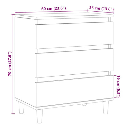 vidaXL Sideboard Artisan Oak 60x35x70 cm Engineered Wood