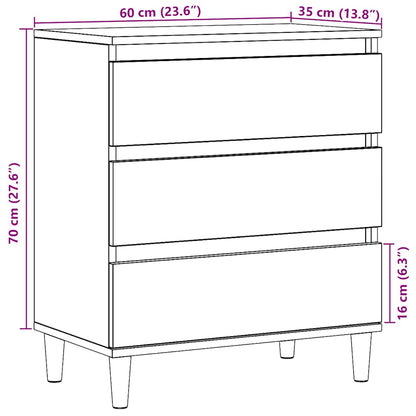 vidaXL Sideboard Artisan Oak 60x35x70 cm Engineered Wood