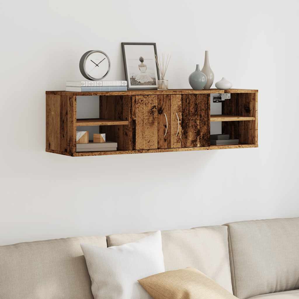 vidaXL Wall Cabinet Old Wood 101x30x29 cm Engineered Wood