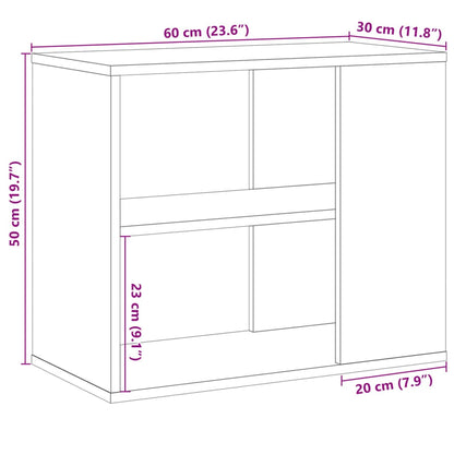 vidaXL Side Cabinet Old Wood 60x30x50 cm Engineered Wood