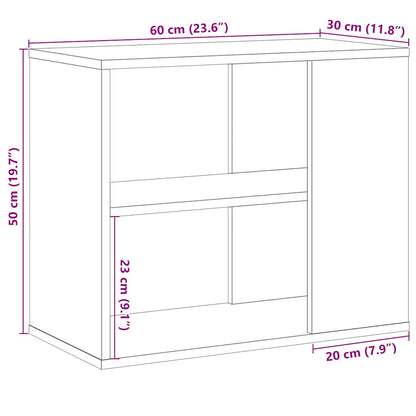 vidaXL Side Cabinet Artisan Oak 60x30x50 cm Engineered Wood