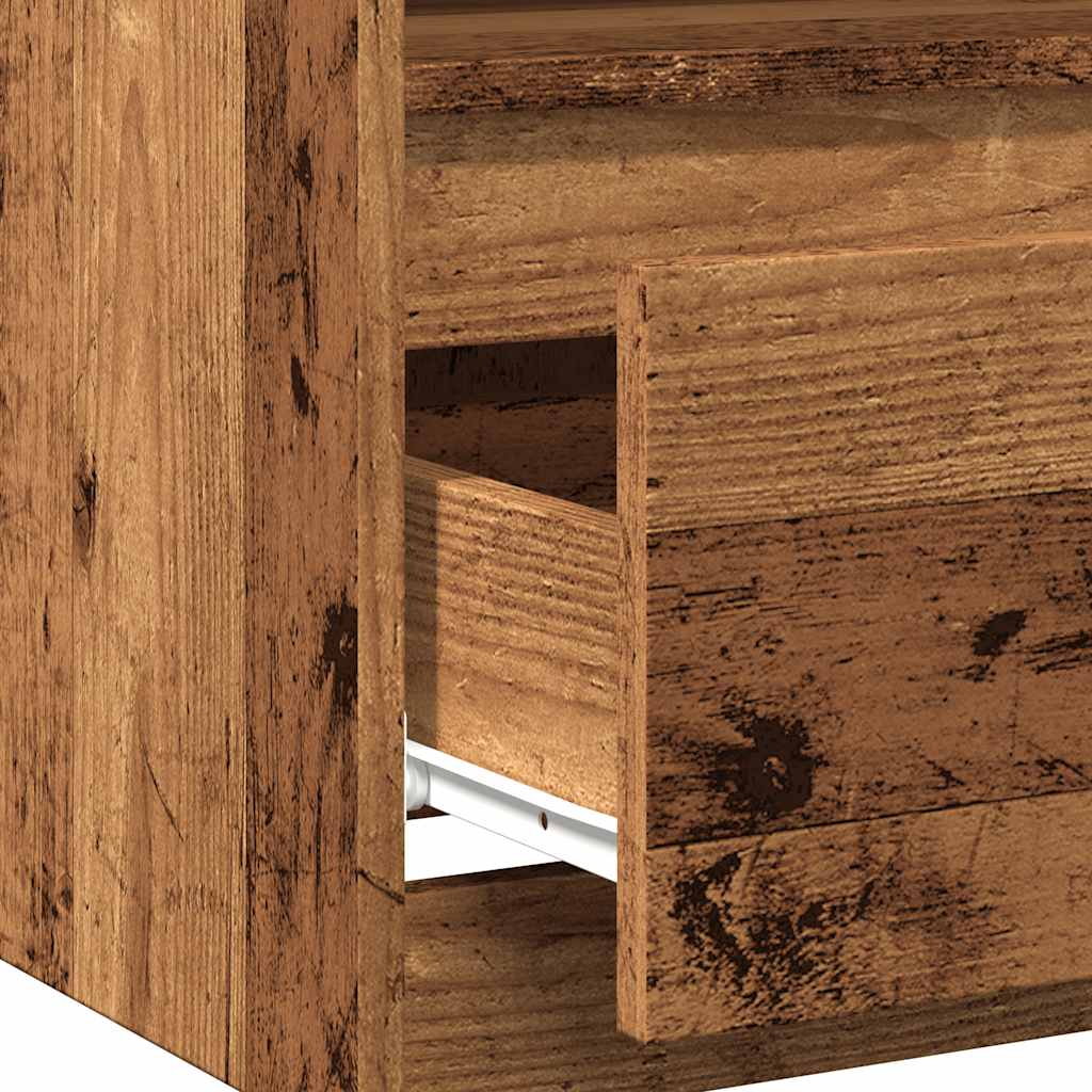 vidaXL Bedside Cabinet Old Wood 40x40x50 cm Engineered Wood