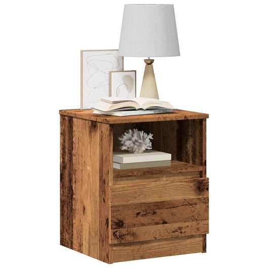 vidaXL Bedside Cabinets 2 pcs Old Wood 40x40x50 cm Engineered Wood