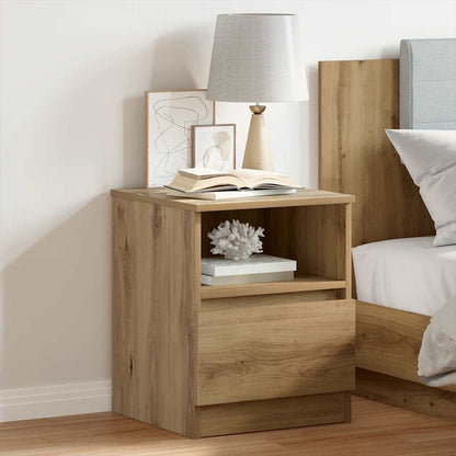 vidaXL Bedside Cabinet Artisan Oak 40x40x50 cm Engineered Wood