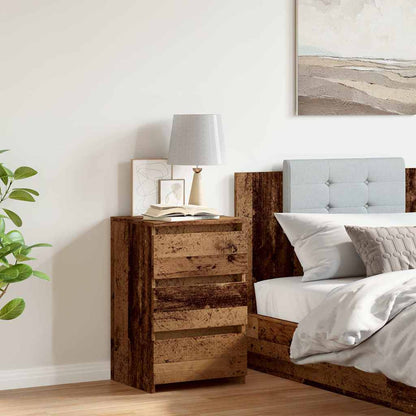 vidaXL Bedside Cabinet Old Wood 40x35x62,5 cm Engineered Wood