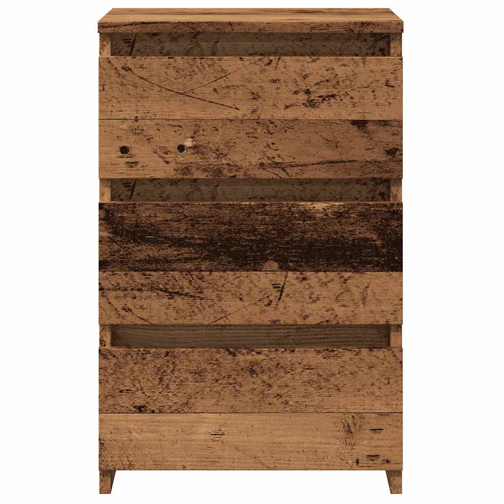 vidaXL Bedside Cabinet Old Wood 40x35x62,5 cm Engineered Wood