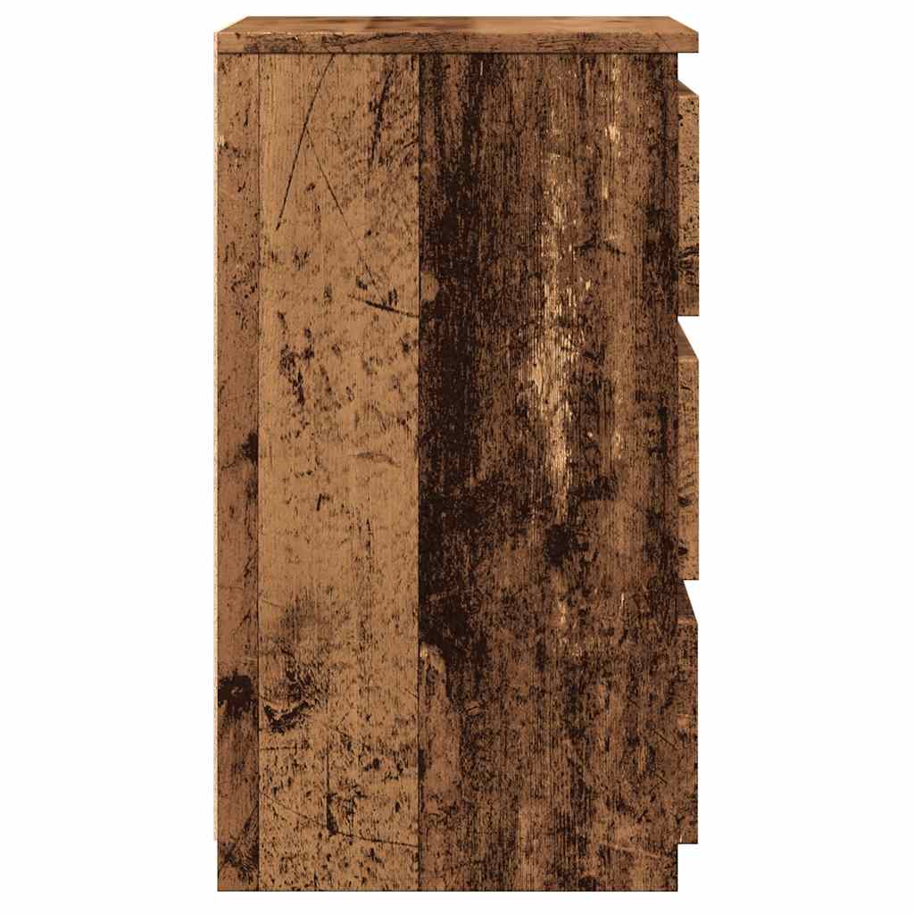 vidaXL Bedside Cabinet Old Wood 40x35x62,5 cm Engineered Wood