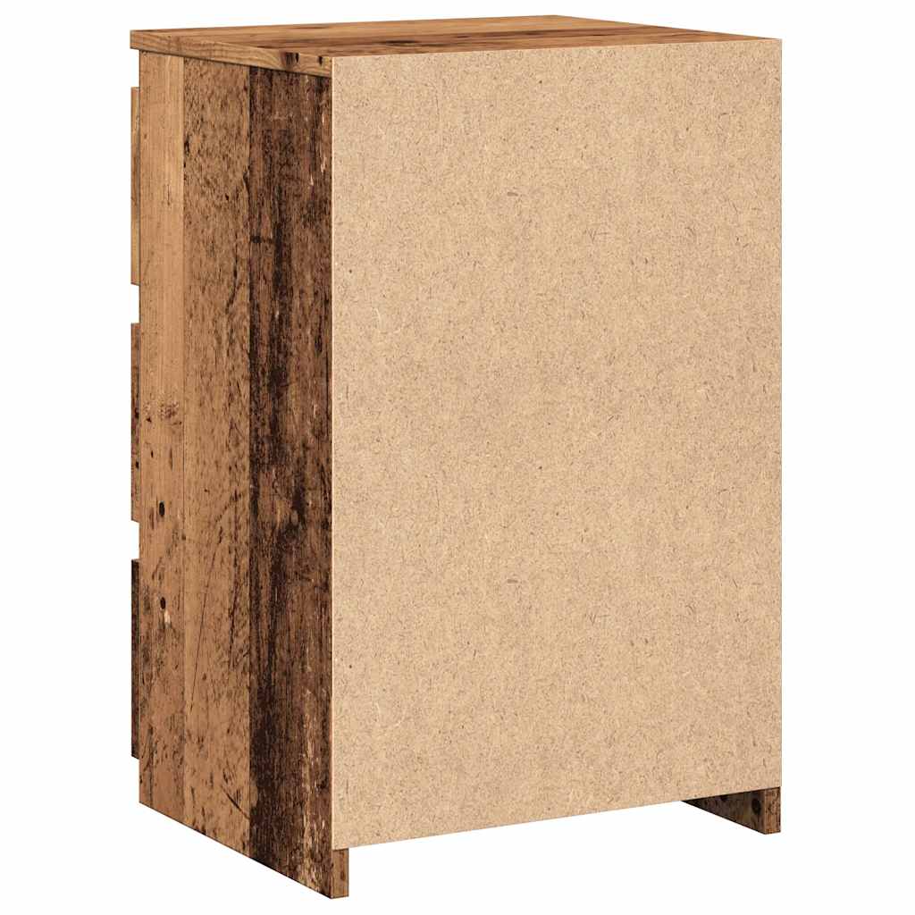 vidaXL Bedside Cabinet Old Wood 40x35x62,5 cm Engineered Wood