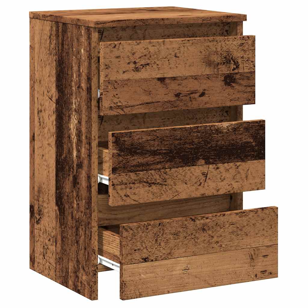 vidaXL Bedside Cabinet Old Wood 40x35x62,5 cm Engineered Wood