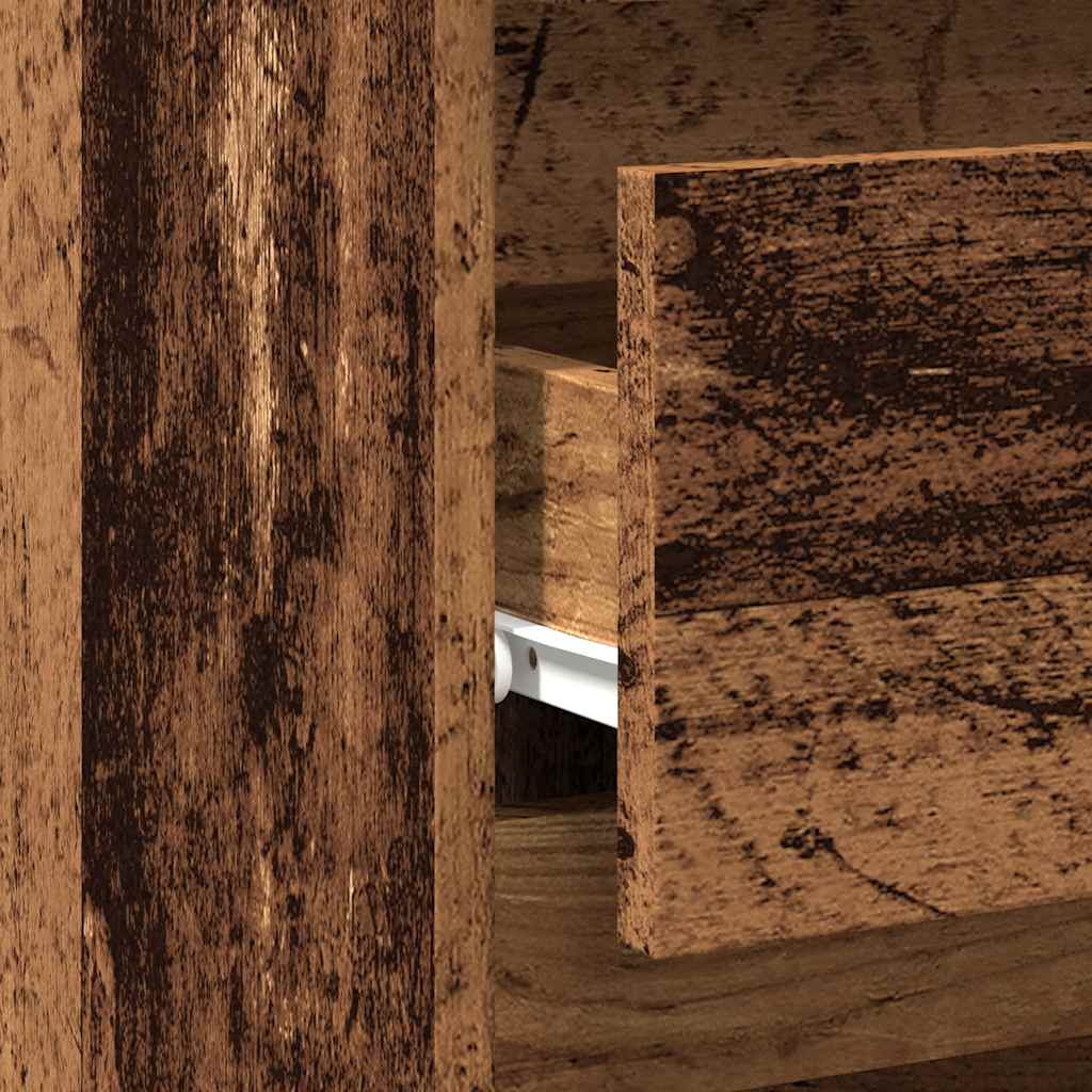 vidaXL Bedside Cabinet Old Wood 40x35x62,5 cm Engineered Wood