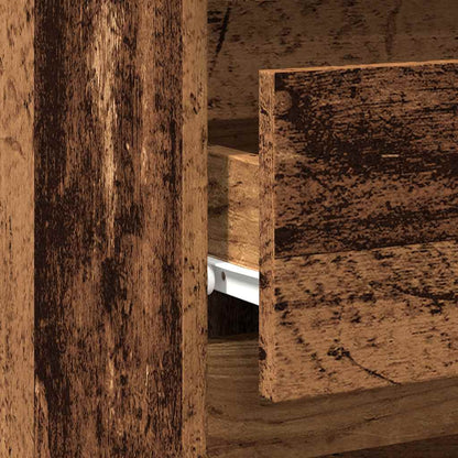 vidaXL Bedside Cabinet Old Wood 40x35x62,5 cm Engineered Wood