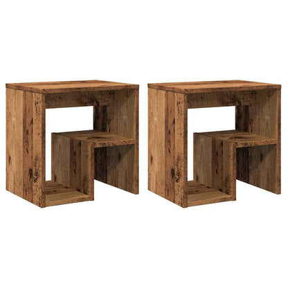 vidaXL Bedside Cabinets 2 pcs Old Wood 40x30x40 cm Engineered Wood