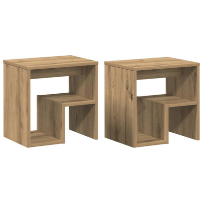 vidaXL Bedside Cabinets 2 pcs Artisan Oak 40x30x40 cm Engineered Wood