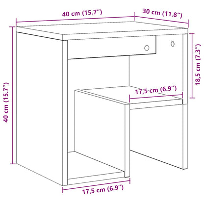 vidaXL Bedside Cabinets 2 pcs Artisan Oak 40x30x40 cm Engineered Wood