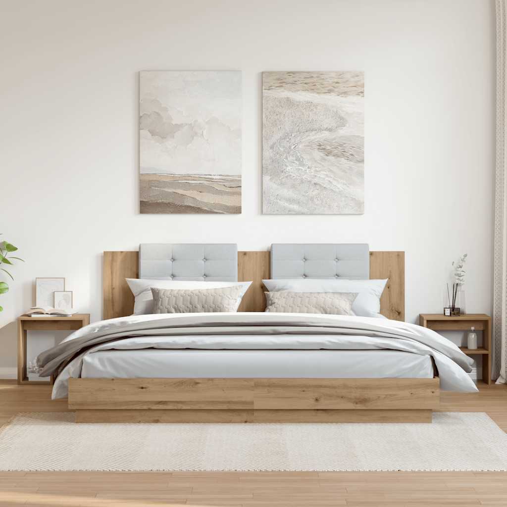 vidaXL Bedside Cabinets 2 pcs Artisan Oak 40x30x40 cm Engineered Wood
