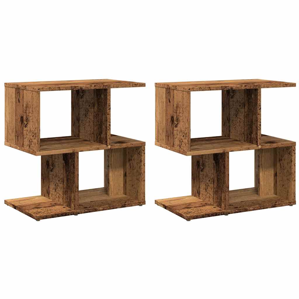 vidaXL Bedside Cabinets 2 pcs Old Wood 50x30x51,5 cm Engineered Wood
