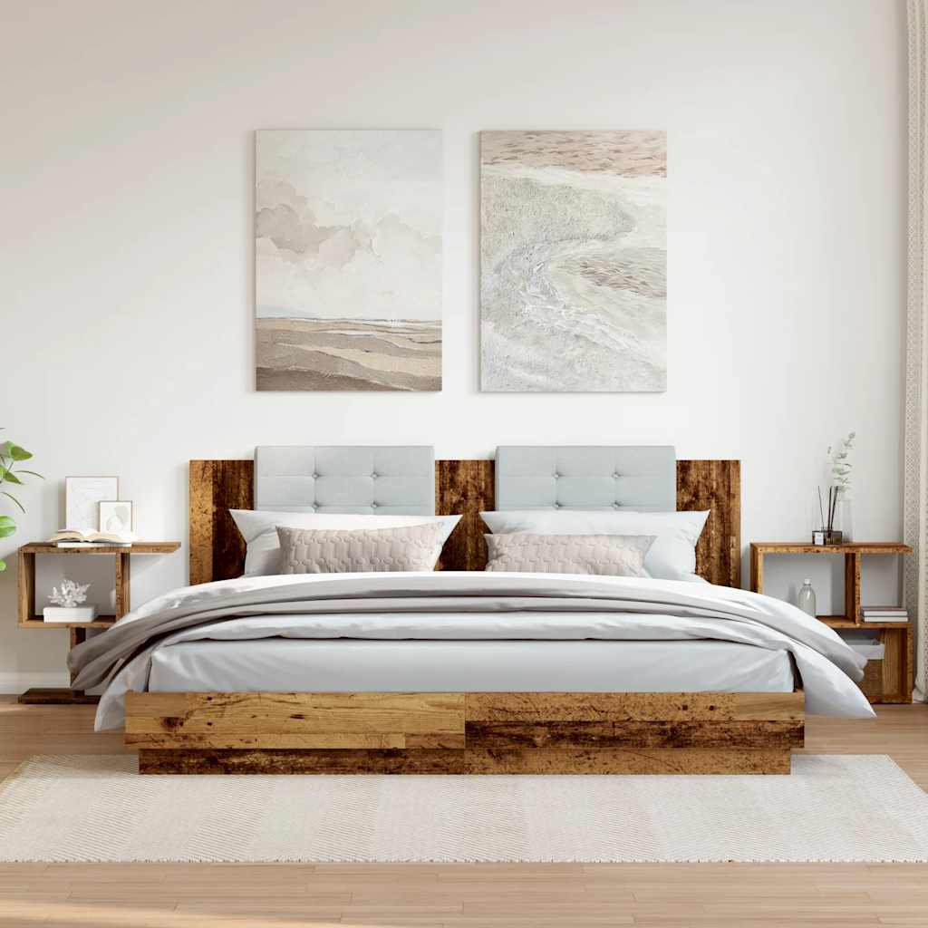 vidaXL Bedside Cabinets 2 pcs Old Wood 50x30x51,5 cm Engineered Wood