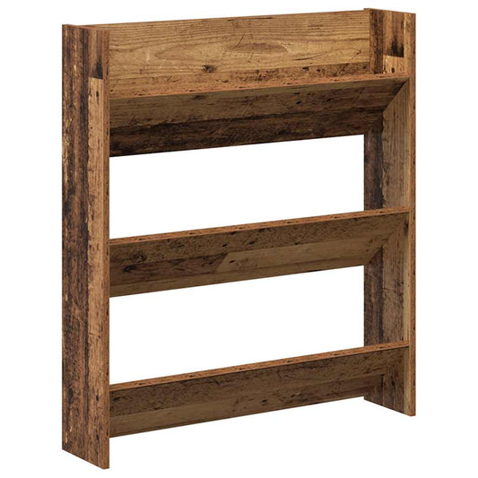 vidaXL Wall Shoe Cabinet Old Wood 80x18x90 cm Engineered Wood