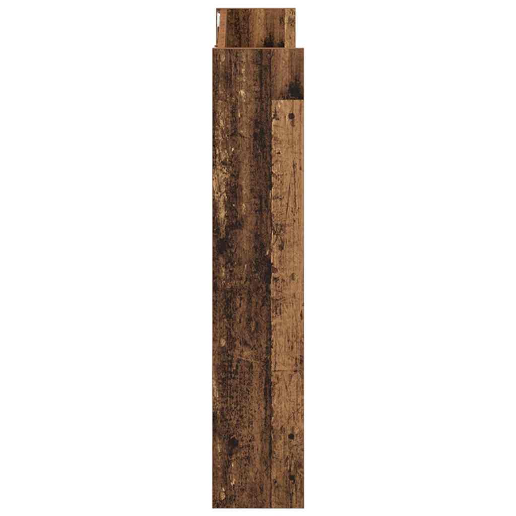 vidaXL Wall Shoe Cabinet Old Wood 80x18x90 cm Engineered Wood
