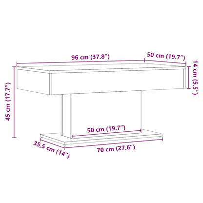 vidaXL Coffee Table Old Wood 96x50x45 cm Engineered Wood