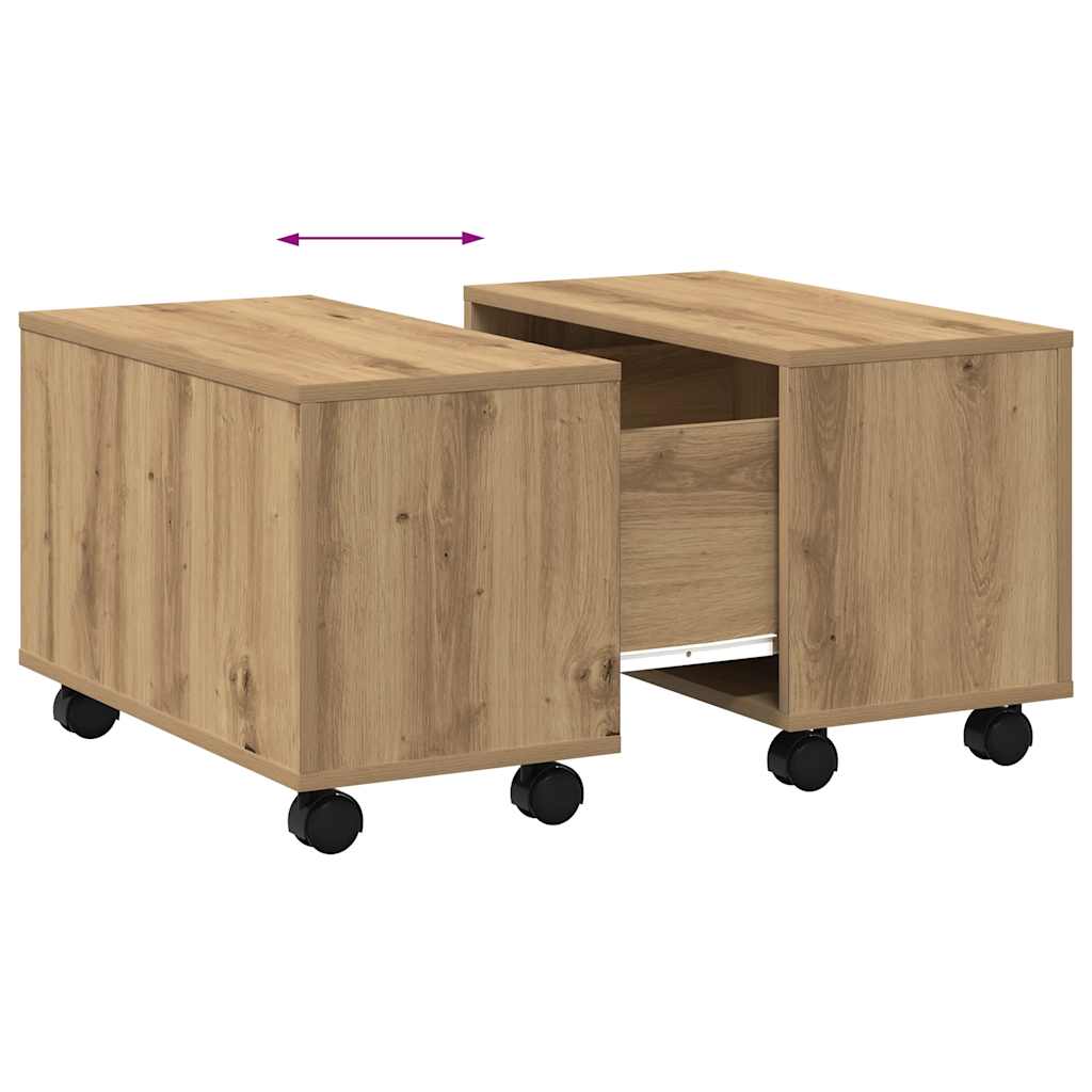 vidaXL Coffee Table Artisan Oak 60x60x38 cm Engineered Wood