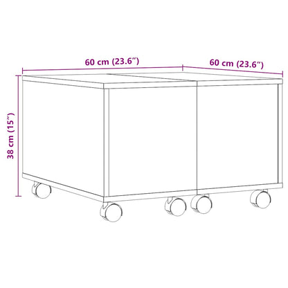 vidaXL Coffee Table Artisan Oak 60x60x38 cm Engineered Wood