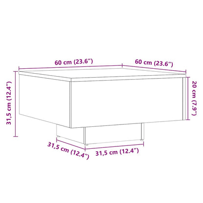 vidaXL Coffee Table Old Wood 60x60x31.5 cm Engineered Wood