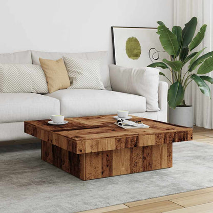 vidaXL Coffee Table Old Wood 90x90x28 cm Engineered Wood