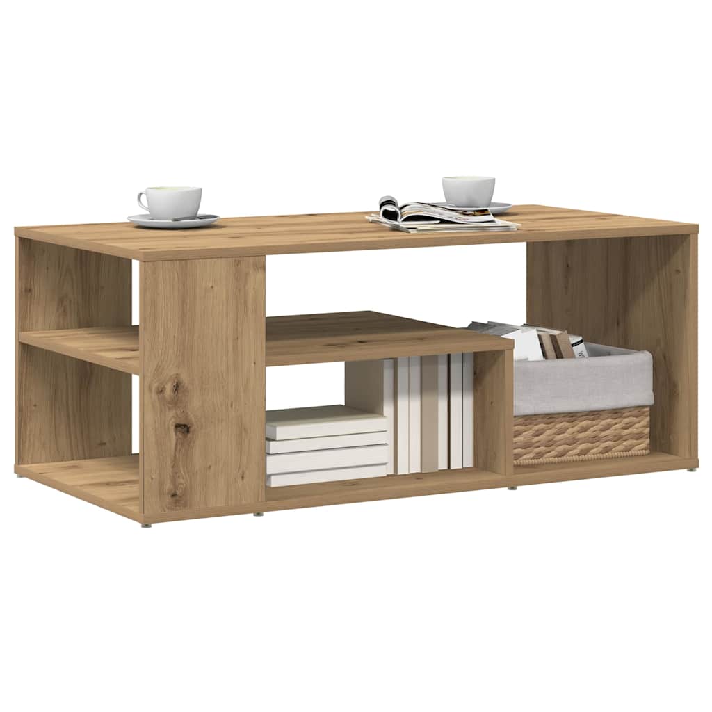 vidaXL Coffee Table Artisan Oak 100x50x40 cm Engineered Wood