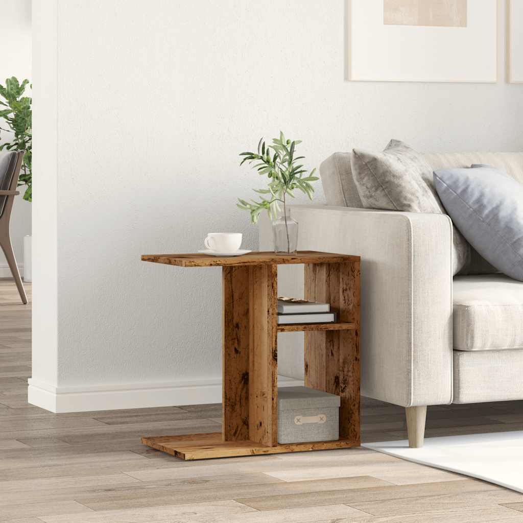 vidaXL Side Table Old Wood 50x30x50 cm Engineered Wood