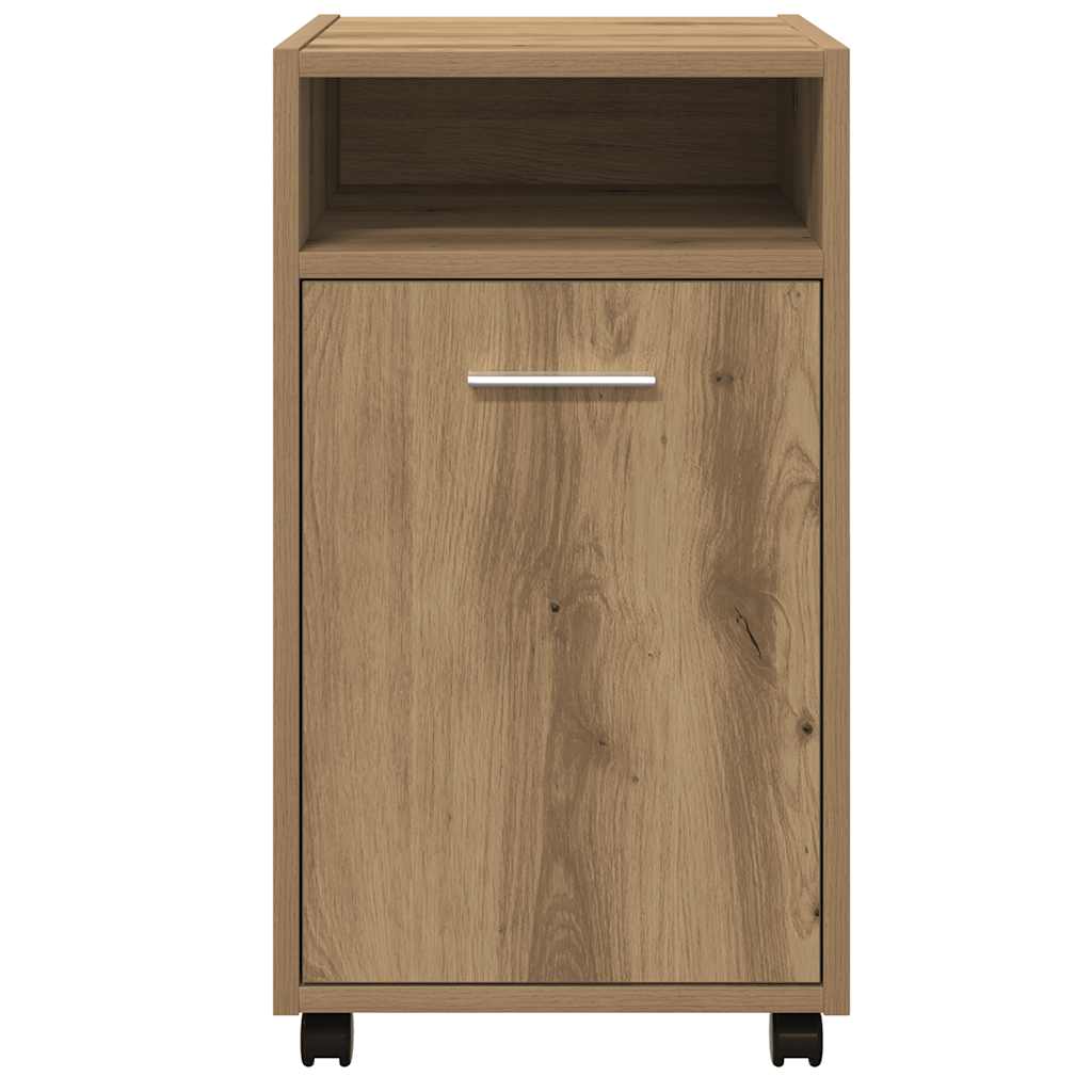 vidaXL Cabinet with Wheels Artisan Oak 33x38x60 cm Engineered Wood