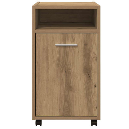 vidaXL Cabinet with Wheels Artisan Oak 33x38x60 cm Engineered Wood