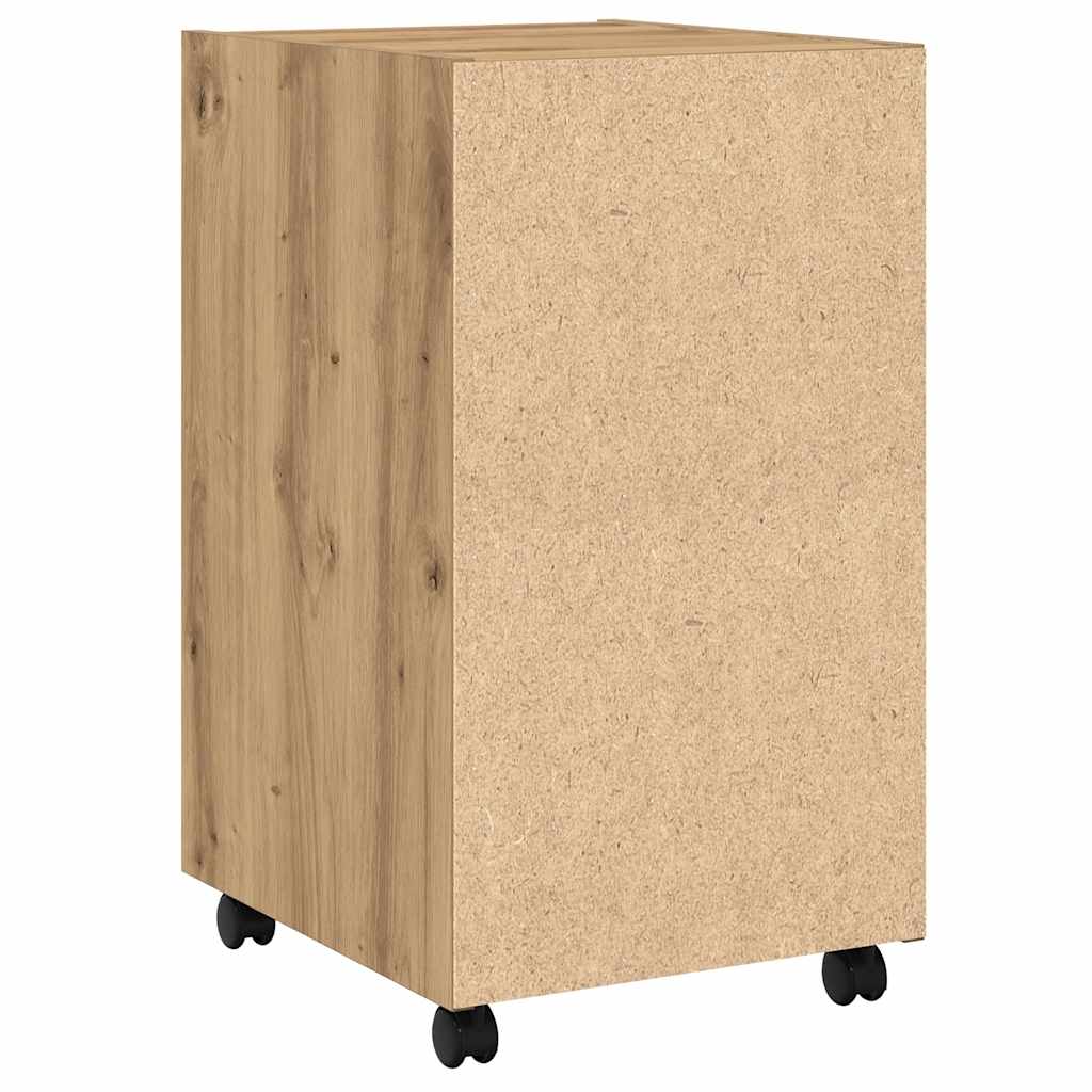 vidaXL Cabinet with Wheels Artisan Oak 33x38x60 cm Engineered Wood