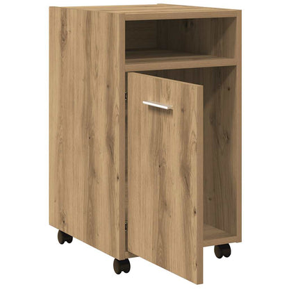 vidaXL Cabinet with Wheels Artisan Oak 33x38x60 cm Engineered Wood