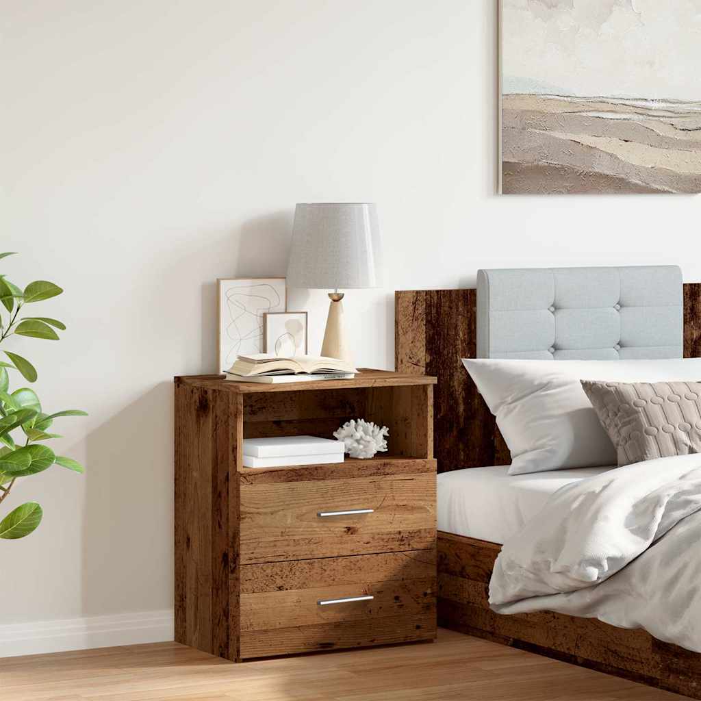 vidaXL Bedside Cabinet Old Wood 50x32x60cm Engineered Wood