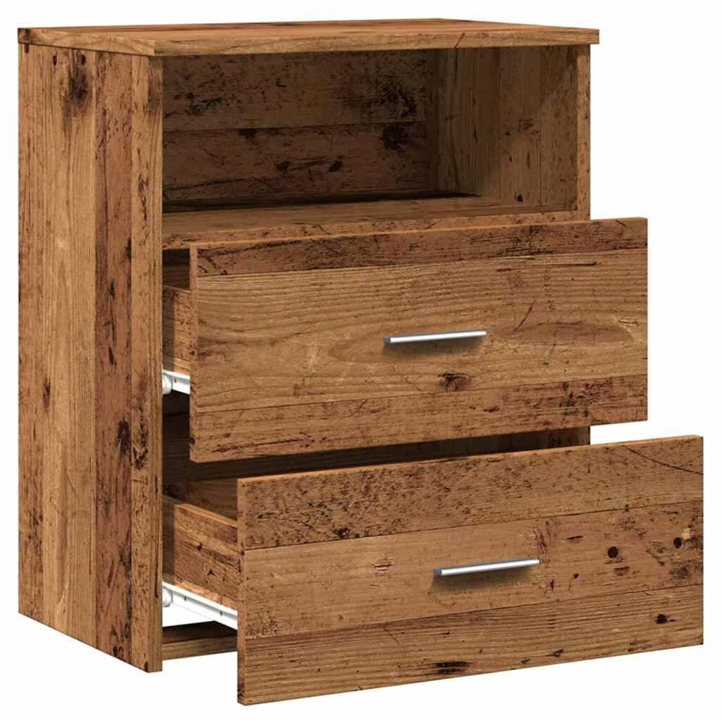 vidaXL Bedside Cabinets 2 pcs Old Wood 50x32x60cm Engineered Wood