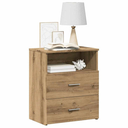 vidaXL Bedside Cabinet Artisan Oak 50x32x60cm Engineered Wood