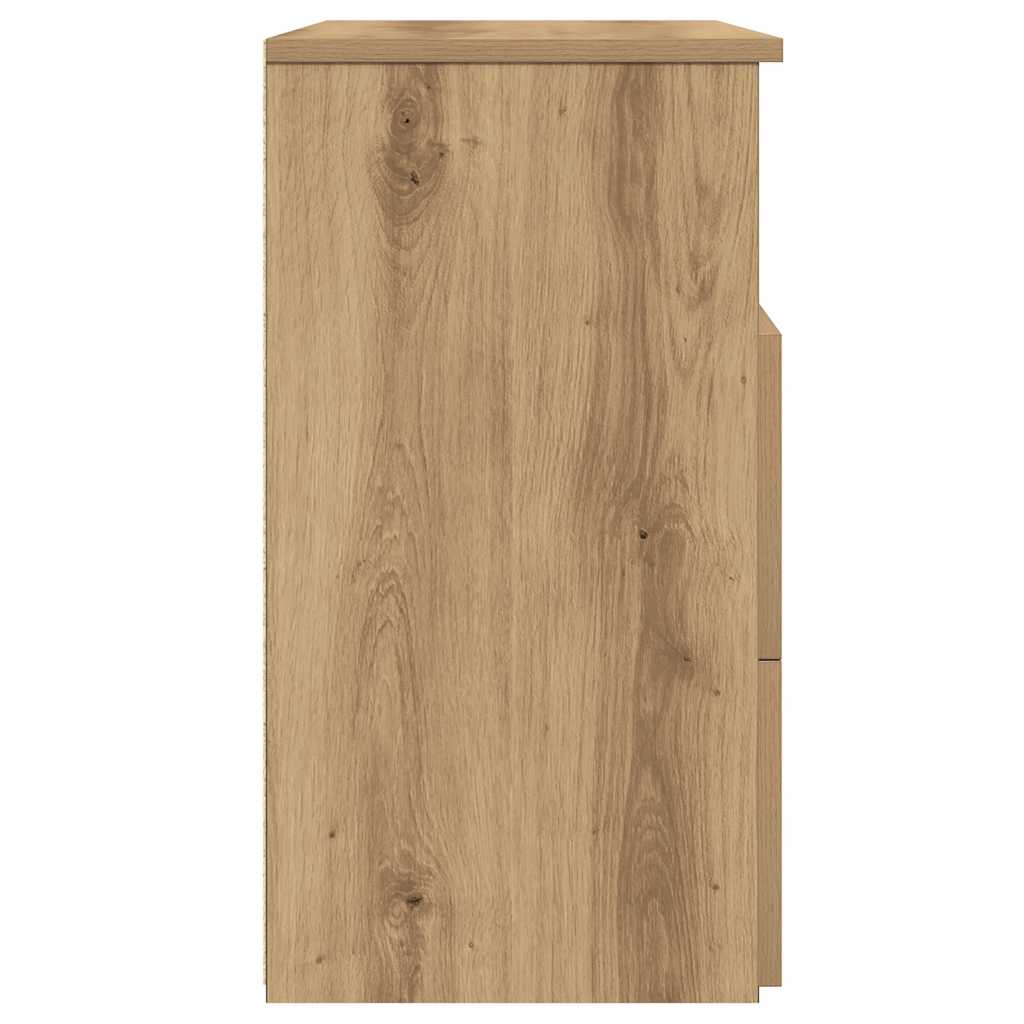 vidaXL Bedside Cabinet Artisan Oak 50x32x60cm Engineered Wood